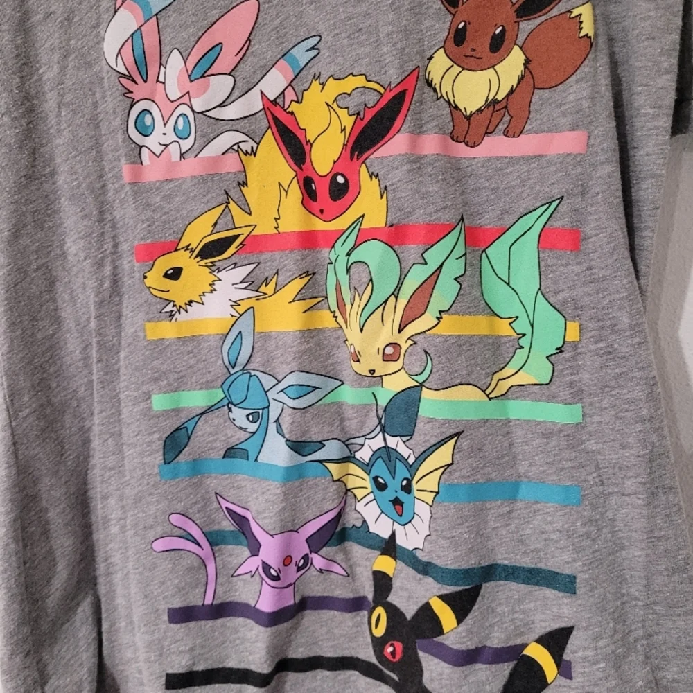 Mighty Fine Gray Pokémon Eeveelutions T-Shirt - Picture 2 of 5